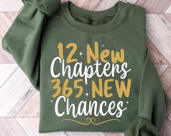 12 New Chapters 365 New Chances,Matching Family Tees, New Year 2025 Tee,New Year Crew 2025 Shirt,Happy New Year Shirt,New Year's Party Shirt