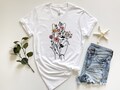 Floral Peace Sign, Peace Sign T-Shirt, Floral Shirts, Peace Graphic Tees, Boho Hippie Shirt, No War Shirt, Positivity Shirt, Wildflower Tee