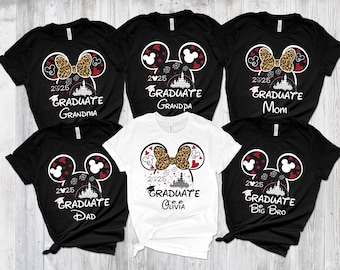 Disney Graduate 2025 Shirt,Graduation Castle Family Trip Shirt, Graduate 2025 Shirt, Custom Disney Graduate Tee, Class of 2025, Mickey Grad
