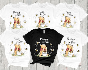 Winnie The Pooh Mommy to Bee Shirt,Mommy To Bee Sweatshirt,Mommy Daddy to Bee Shirt,, Pooh Bear Daddy to Bee Tee Disney Pregnancy Sweatshirt