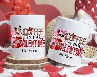 Personalized Couple Mug Set: Mickey and Minnie Valentine's Gift