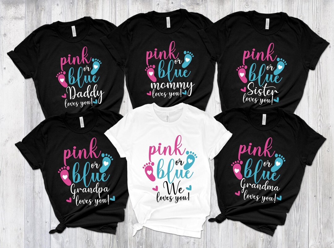 Pink or Blue What Do You Think Gender Reveal Party T-Shirt
