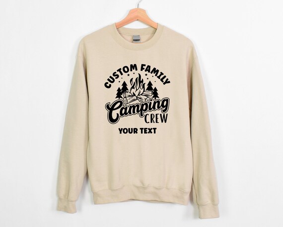 Custom Family Camping Crew Shirt, Family Camping Trip Shirt, Camping Sweatshirt,  Group Camping Shirts, Adventure Shirt, Friends Camping Tee