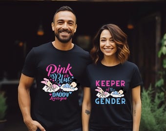 Custom Gender Reveal Shirt,Pink Or Blue Gender Reveal Shirts,Gender Reveal Family Matching Shirts, Disney Gender Reveal Shirts, Baby Shower