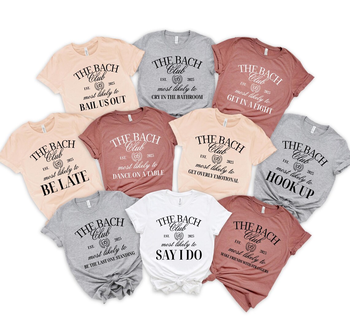 Funny Bachelorette Party Shirts: Most Likely to Bridal T-shirts - Etsy