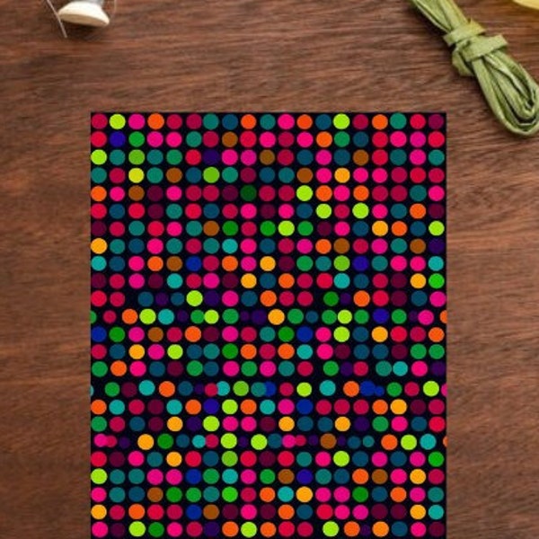 Colorful Polkadots Abstract Transfer for Polymer Clay, Clay Transfer Paper, Clay Transfer Sheets, Transfers for Polymer Clay