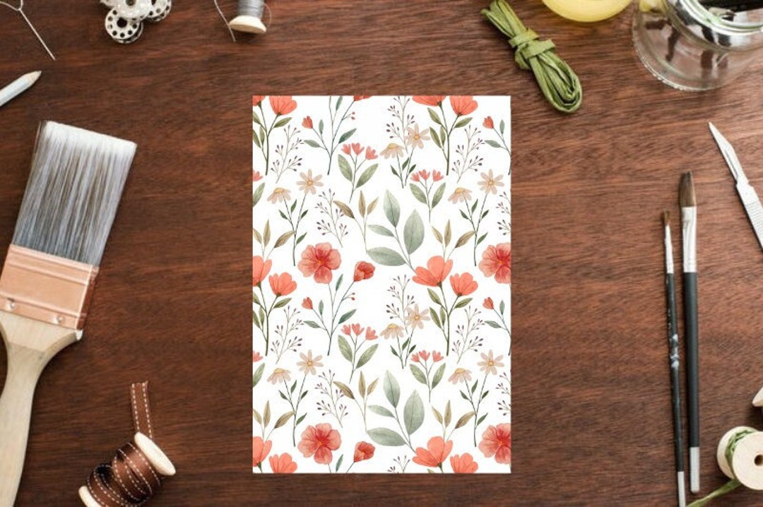 Clay Transfer Paper Watercolor Summer Spring Polymer Clay Etsy