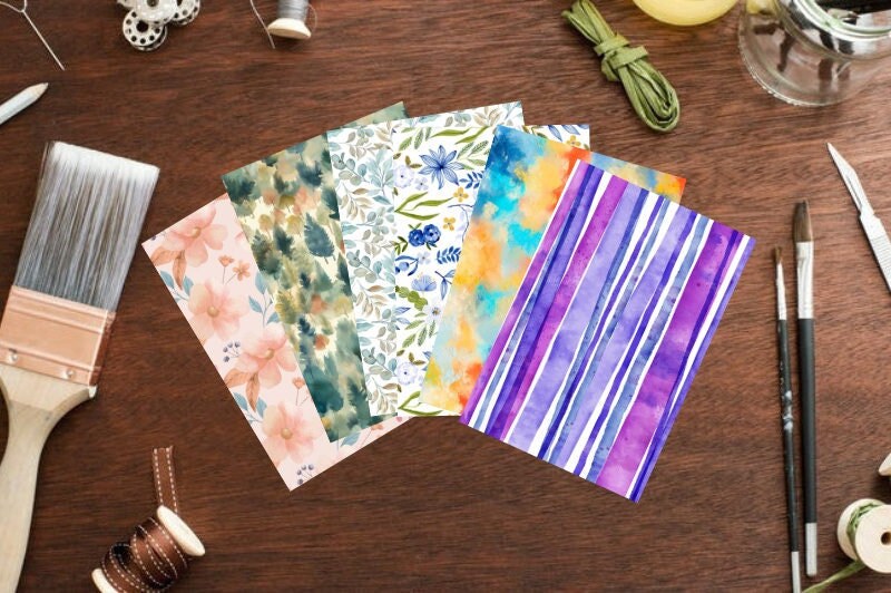 Polymer Clay Transfer Paper, Clay Transfer Paper, Watercolor Summer Spring , Polymer Clay