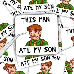 Adesivo quest'uomo ha mangiato mio figlio