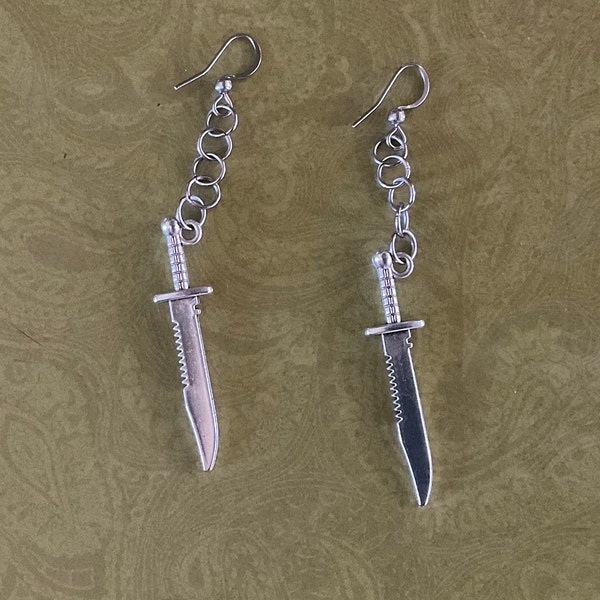 dagger earrings + chain