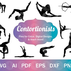 Schlangenmensch SVG Bundle, Schlangenmensch SVG, Hand Balancer Shirt Design digitale Dateien, Flexibilität, Backbends und Splits Clip Art, Zirkus PNG