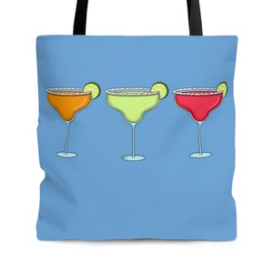 Fun Margarita Lover&#39;s Tote or Beach Bag | Party Bag | Vacation Tote | Fun and Stylish | Boat Bag | Margaritaville | Colorful