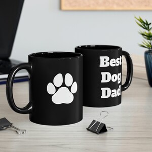 Best Dog Dad Simple Ceramic Mug 11oz | Great Easy Father&#39;s Day Gift For Your Dog Dad | Simple Dad&#39;s Day Coffee Or Tea Mug | Manly Cup