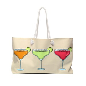 Fun Margarita Lover&#39;s Sandy Weekender Bag | Beach Travel or Party | Vacation Tote | Fun and Stylish | Boat Bag | Margaritaville | Colorful