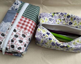 Handmade Quilted Makeup Bag | Toiletry Bag | Accessory Bag