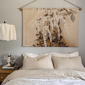 Handmade 100 Linen betsy Floral Landscape Vintage Artwork Print Linen Wall Hanging Ready to Hang MADE TO ORDER Etsy Canada