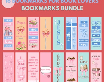 Christian Scripture Bookmarks: Coquette Faith-Based Set (PDF)