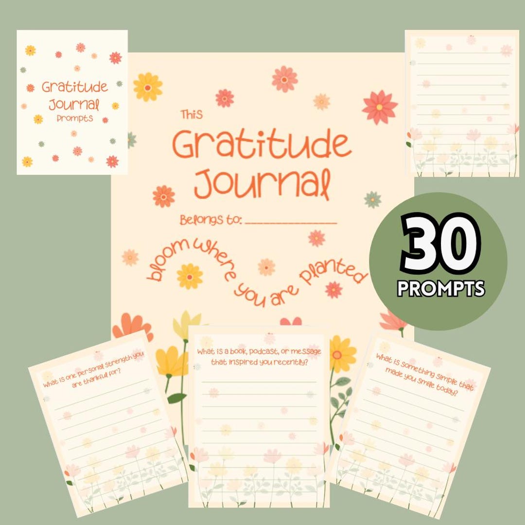 30 Gratitude Journal Prompts | Self Reflection, Personal Growth ...