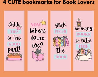 Bookmarks for Book Lovers | Colorful Designs (PDF & PNG Files)