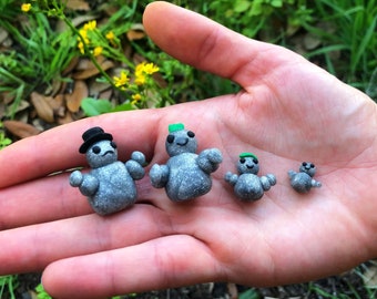 Adopt a Pet Rock! | Glitter Rock Desk Pal | Cute & Funny Gift for All Occasions | Miniature Art Collectible | Polymer Clay Creation