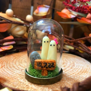 ¡Pareja fantasma en una botella! Un regalo de aniversario personalizado (incluye una fecha personalizada para el letrero) / Brilla en la oscuridad, un regalo adorable para pareja.