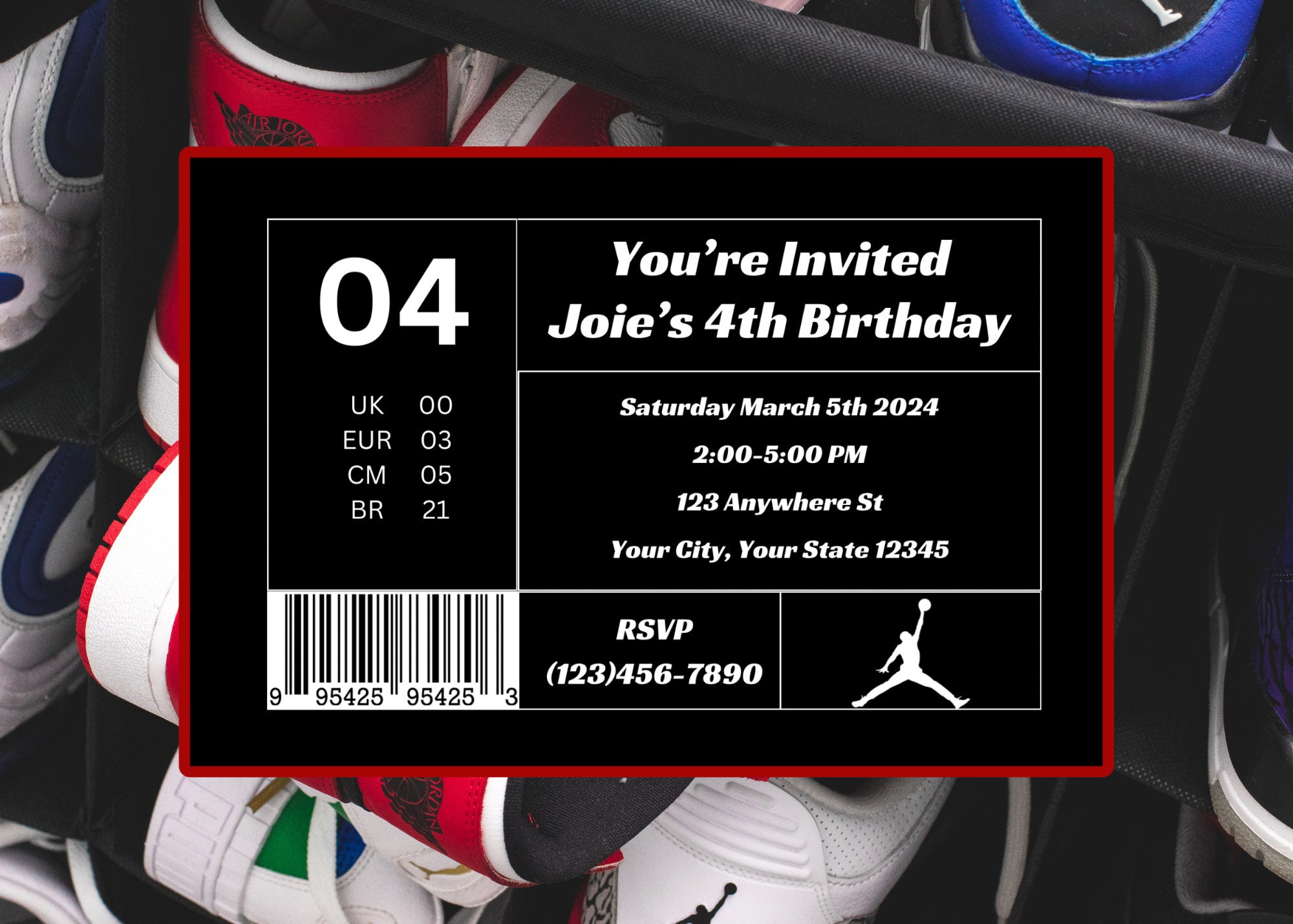 Editable Party Shoebox Label Template Shoebox Label Invitation Editable Party Shoebox Label Template Shoebox Label Invitation
