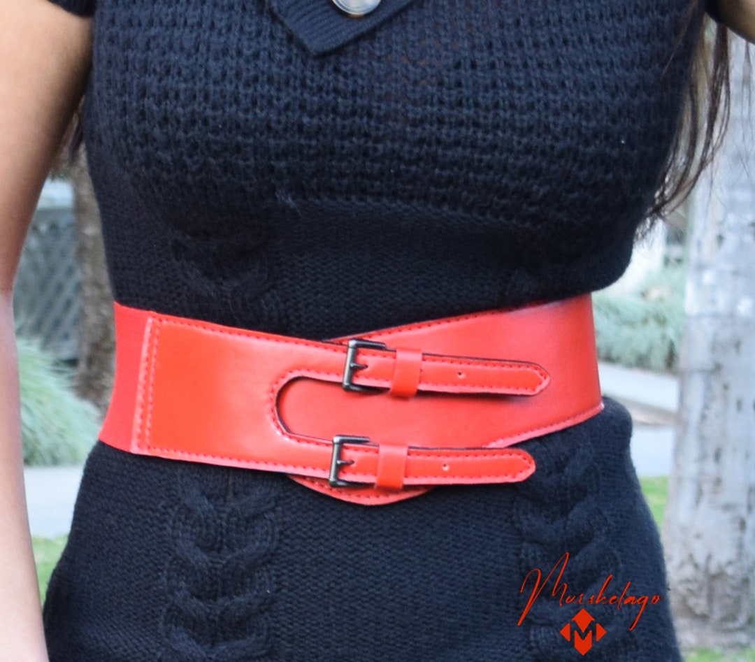 Ceinture Taille Haute Large Femme Beige - New York And Company Taille L/XL