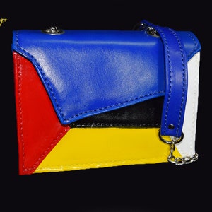 Amerikanische Ledertasche,handgemachte Tasche, echtes Leder,Frauentasche, elegante Tasche, mehrfarbige Tasche, Schultertasche, Designertasche, Geschenk für sie, hergestellt in den USA