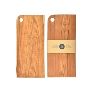 Teak 55 cm cutting board, wooden serving platter carving board, Lestarie kitchen board