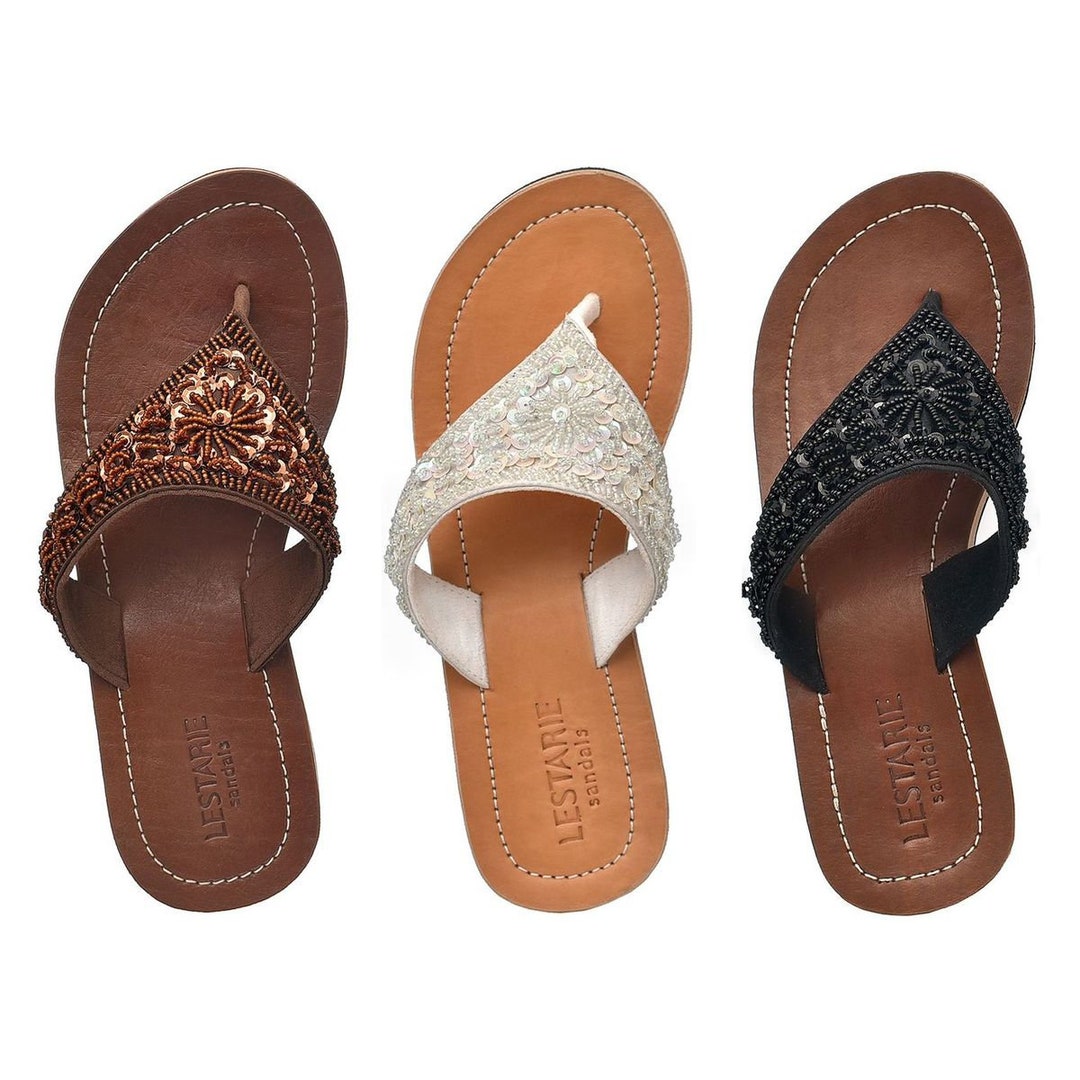 damen flip flop leder