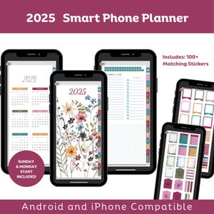 2026 Phone Planner, Digital Planner, Android Phone Planner, Goodnotes Planner, Daily Hyperlinked Planner, Pocket Planner 2026