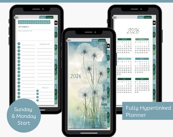 2026 Cell Phone Planner, Weekly Digital Planner (Instant Download)