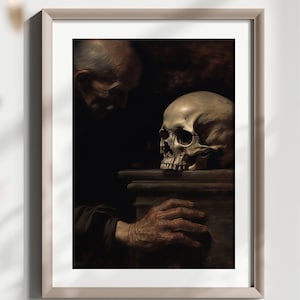 Dark Academia Digital Print Dark Academia Art Moody Art Dark Academia Painting Vintage Art Print Vintage Art Decor