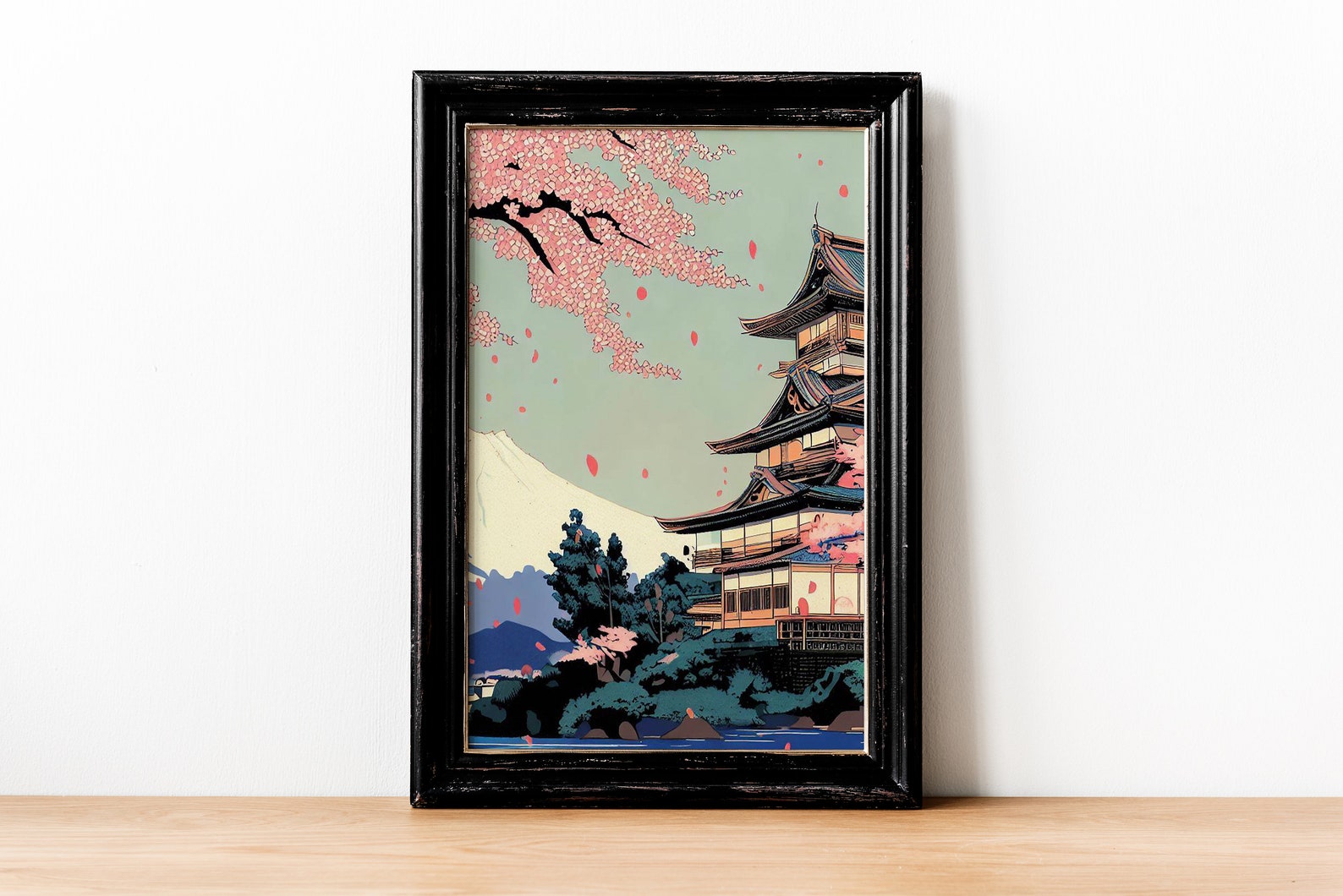 Cherry Blossom Art Set Japanese Art Set Decor Digital Print Wall Art Vintage Art Digital