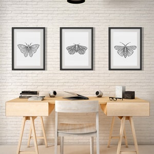 Butterfly art wall decor minimalist wall art painting gift