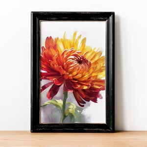 Pintura al óleo Floral Impresión digital Decoración de pared Pintura de flores