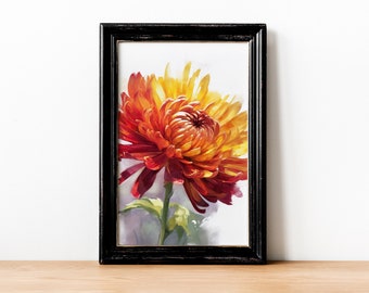 Oil Painting Floral Digital Print Wall Decor Flower Painting
