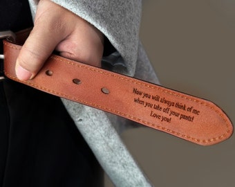 Custom Handmade Belt,Father's Day Gift,Genuine Leather Belt,Anniversary Gift,Engraved Leather Belt,Groomsmen Gift,Gift for Boyfriend