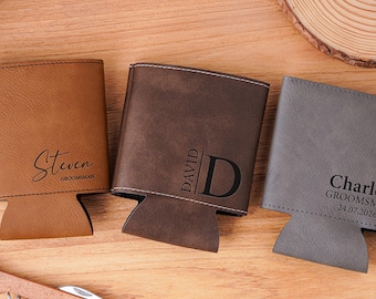 Personalisierter Groomsmen Dosenkühler, Benutzerdefinierte Groomsmen Geschenke, Dosenkühler mit Gravur, Bierdosenhalter, Trauzeugen Vorschlag, Einzigartige Groomsman Geschenke