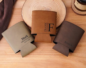 Personalisierter Trauzeugen Dosenkühler, gravierter Dosenkühler, kundenspezifische Groomsmen Geschenke, Bierdosenhalter, Trauzeugen Vorschlag, einzigartige Groomsman Geschenke