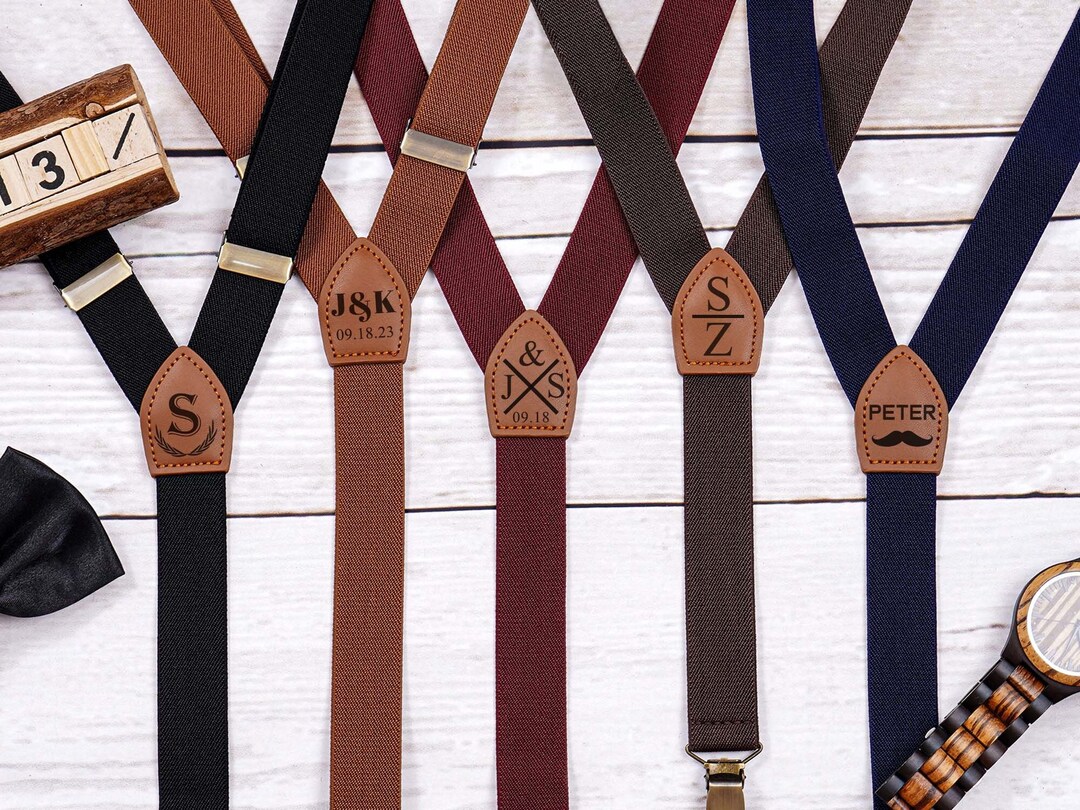 Custom Leather Suspenders,personalized Suspenders,suspenders for Men