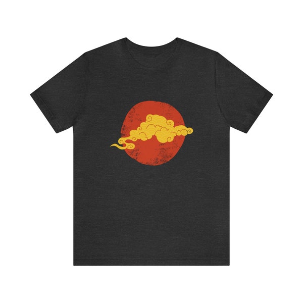 Red Sun Yellow Cloud Unisex T-shirt, Anime Cloud, Gift for Anime Lover, Gift for Anime Fan, Cool Anime Shirt