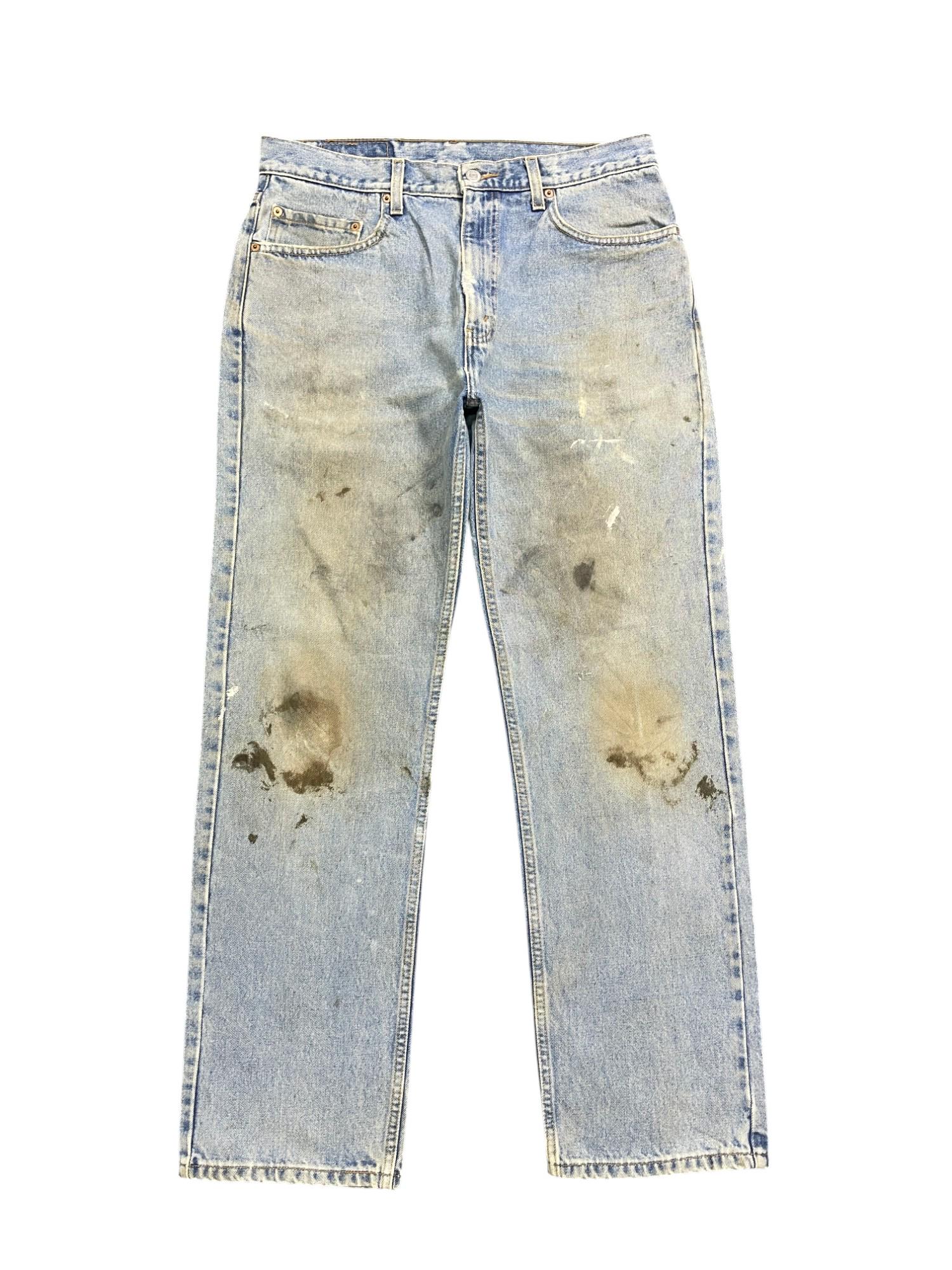Size 34x30.5 Vintage 90s Levis 505 Straight Leg Dirty Used