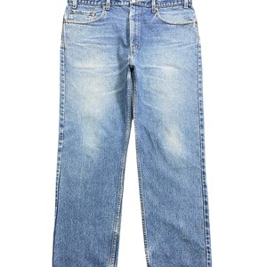 Size 38x31 Vintage 90s Levis 505 Stone Wash Faded Blue Light Wash Blue Jeans  Mid Waisted Denim Mom Jeans 505 550 Boyfriend Jeans Faded Blue