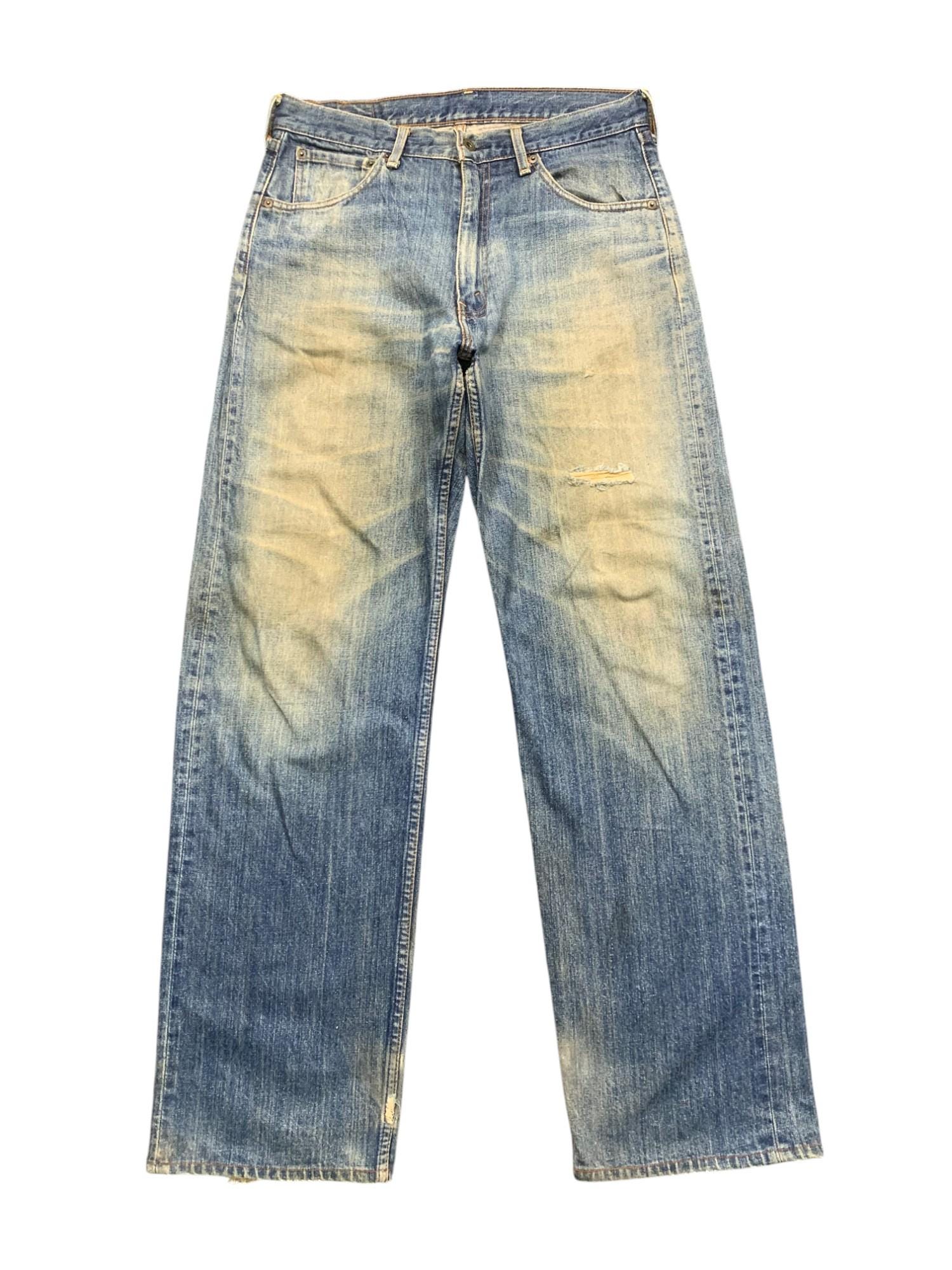 Size 32x32 Vintage 90s Levis 504 Sun Faded Blue Light Wash Jeans Mid Waisted Denim Mom Jeans 504 Boyfriend Jeans 504 Faded Blue Jeans W32