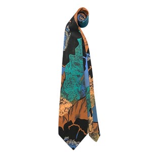 Vintage John & Louis Australia Floral Abstract Men's Necktie Polyester Bold Print