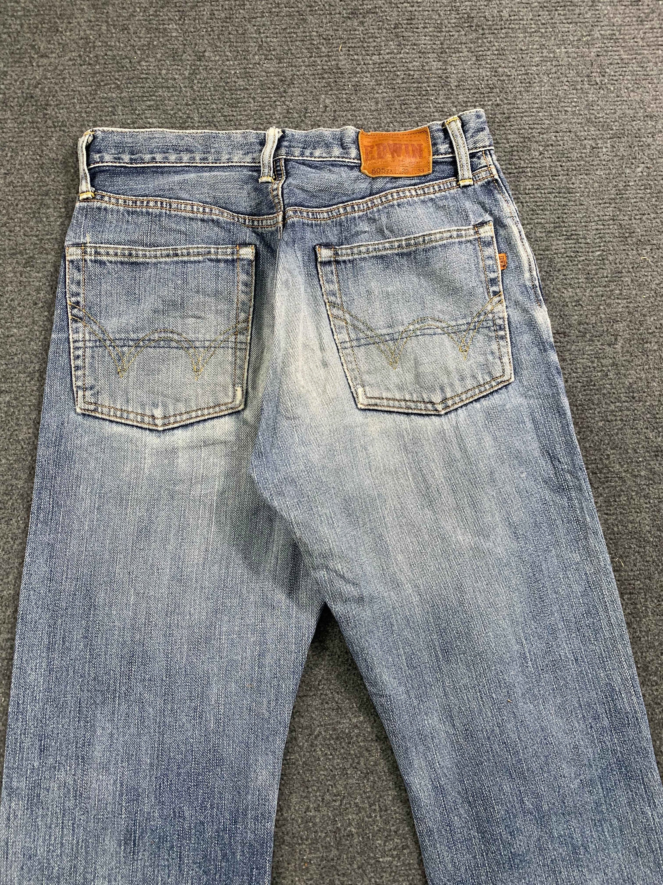 Vintage Light Wash Edwin 505ZX Selvedge Jeans 32x33, Vintage