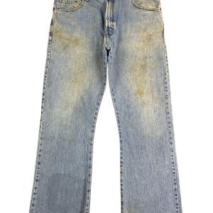 Size 38x31 Vintage 2000s Levis 517 Hippie Flared Bootcut Jeans Mid Waisted Denim Mom Men Jeans Jeans 517 Flared Levis Bootcut Light Wash W38