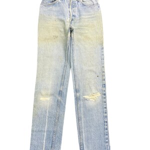 Größe 25x31 Vintage 80er Jahre Distressed Levis 501 Faded Blue Light Wash Jeans Mid Waisted Denim Mom Jeans 501 Boyfriend Jeans 501 Faded Blue Jeans