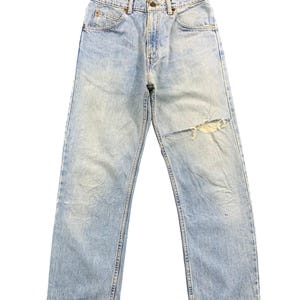 Vintage 90s Levi's 504 Jeans, Sun Faded Light Wash Denim (w29x37